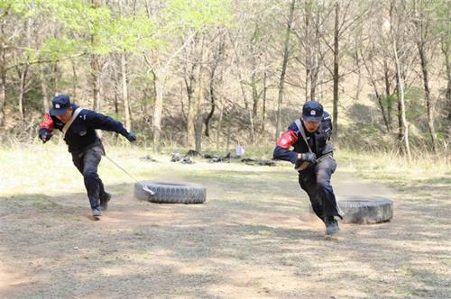 此次演练共设置了丛林抓捕,枪操战术,体能训练等3个科目,开展了高强度