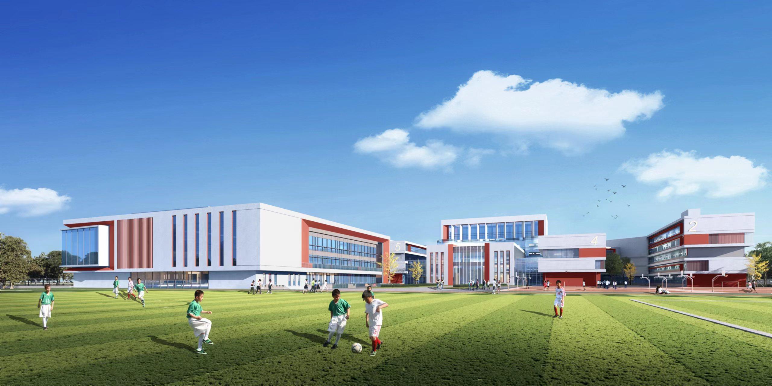 学校位于沣东新城镐京片区镐京大道以北,复兴二路以西,复兴三路以东.